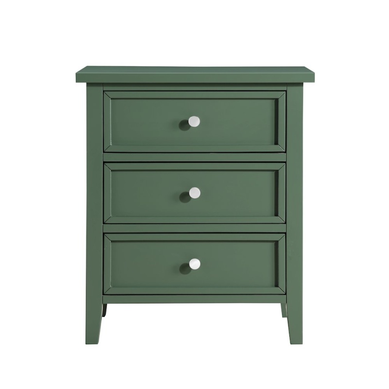 Lennon 3-Drawer Nightstand - Vintage Green