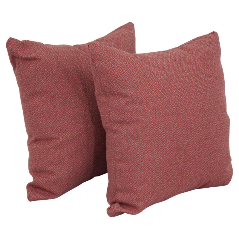 17-Inch Jacquard Throw Pillows With Inserts (Set Of 2) 9910-S2-Id-100