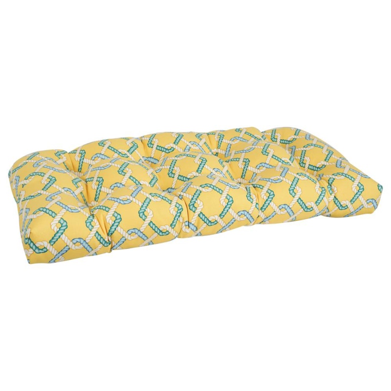 42-Inch By 19-Inch U-Shaped Patterned Spun Polyester Tufted Settee/Bench Cushion 93180-Ls-Od-105