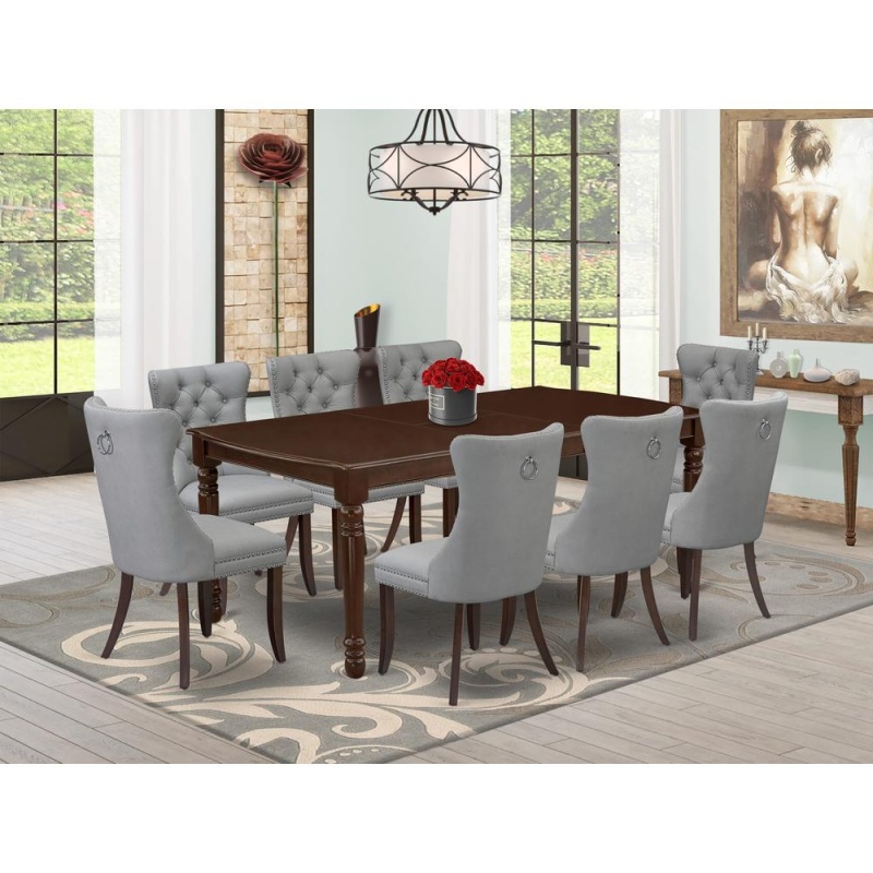 East West Furniture 9 Piece Dining Set
