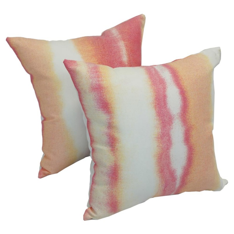 Spun Polyester 17-Inch Outdoor Throw Pillows (Set Of 2)