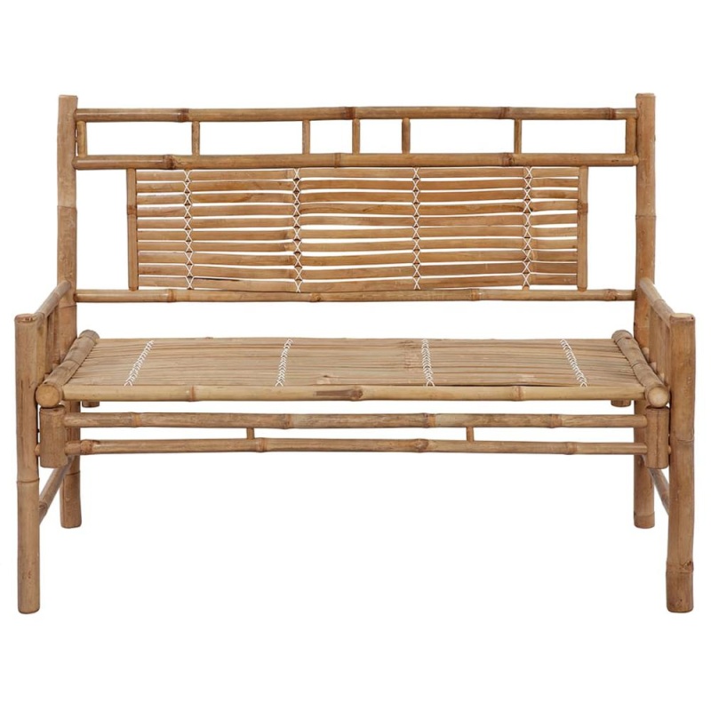 Vidaxl Garden Bench With Cushion 47.2" Bamboo 3892