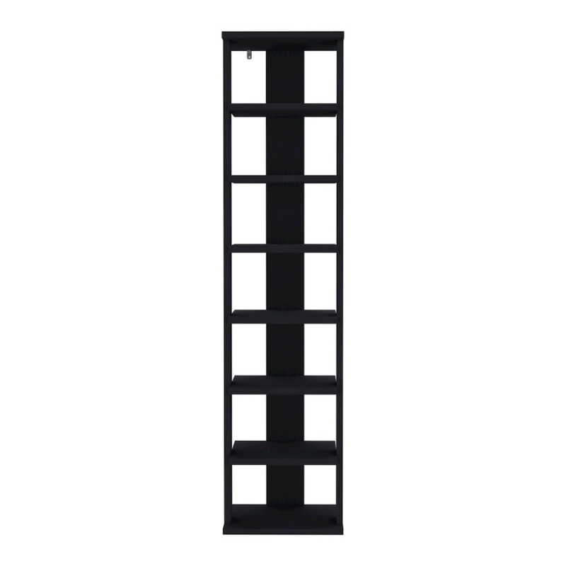 Glacier Shoe Rack, 7 Shelves, Black