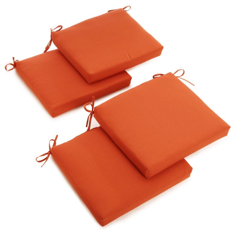 20-Inch By 19-Inch Solid Twill Chair Cushions (Set Of 4) 93454-4Ch-Tw-Td