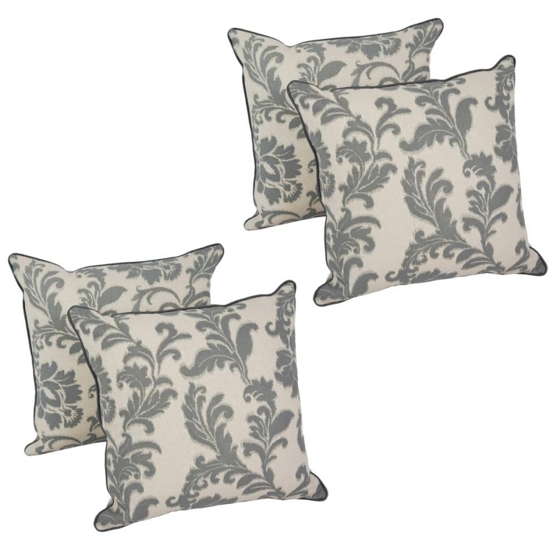 Blazing Needles 18-Inch Corded Throw Pillows With Inserts (Set Of 4)