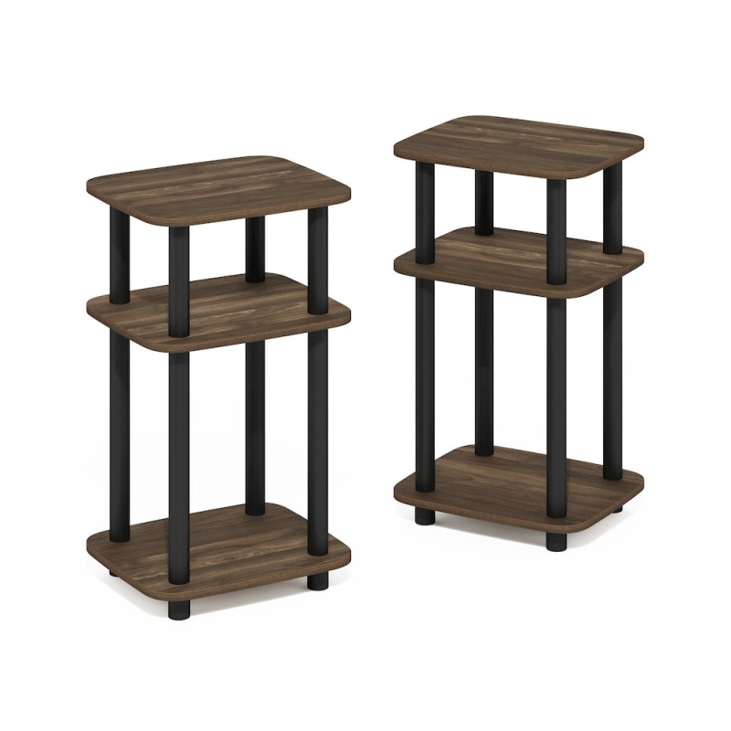 3-Tier Turn-N-Tube Curve End Table, 2-Pack