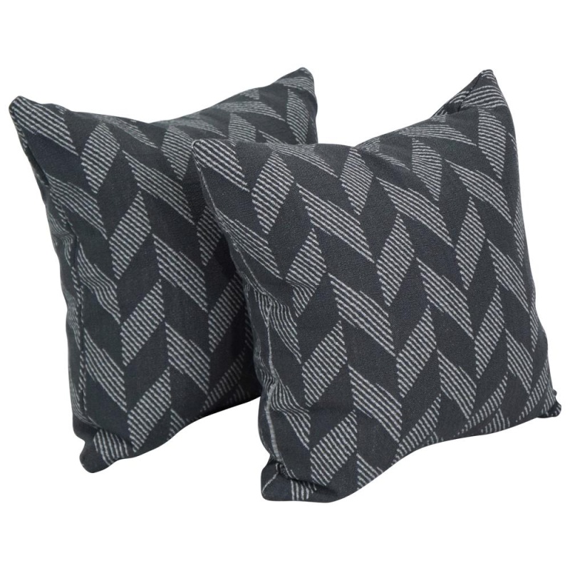 17-Inch Jacquard Throw Pillows With Inserts (Set of 2)