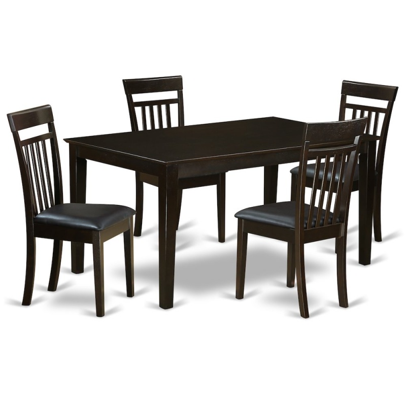 5 Pc Dining Room Set For 4-Dining Table Top And 4 Dining Chairs