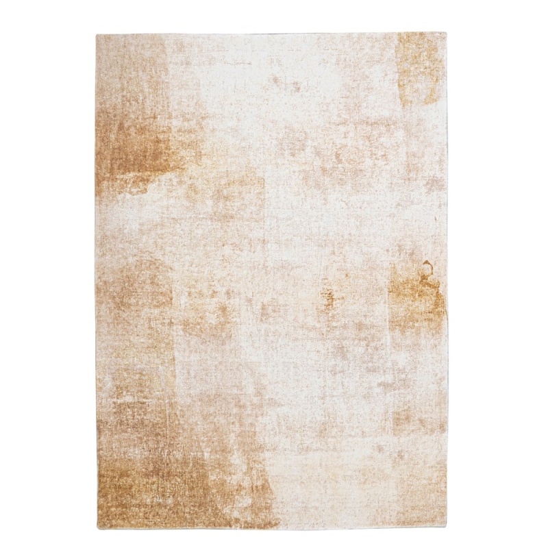 Motif Printed Faux Rabbit Ivory Beige 3x5 Rug