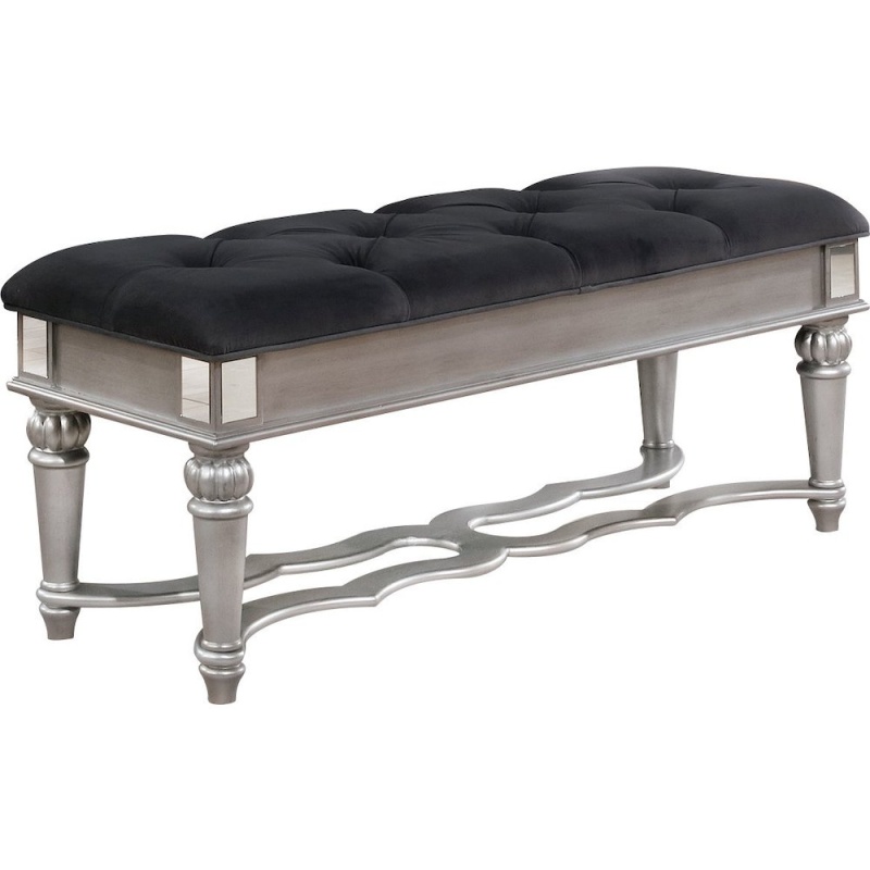Bench With Tufted Buttons