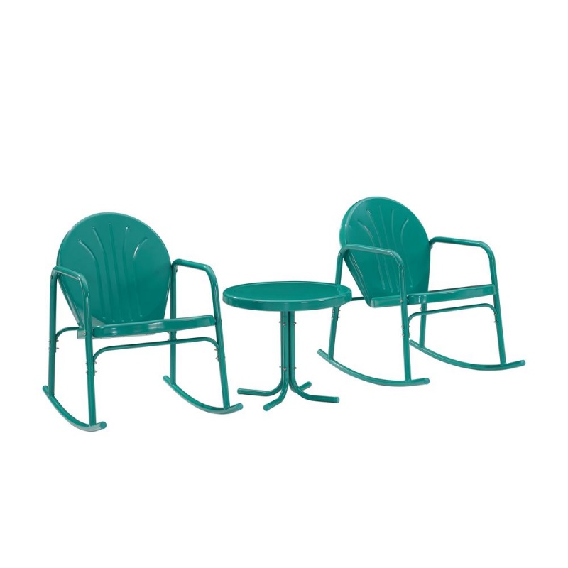 Griffith 3Pc Retro Outdoor Rocking Chair Set