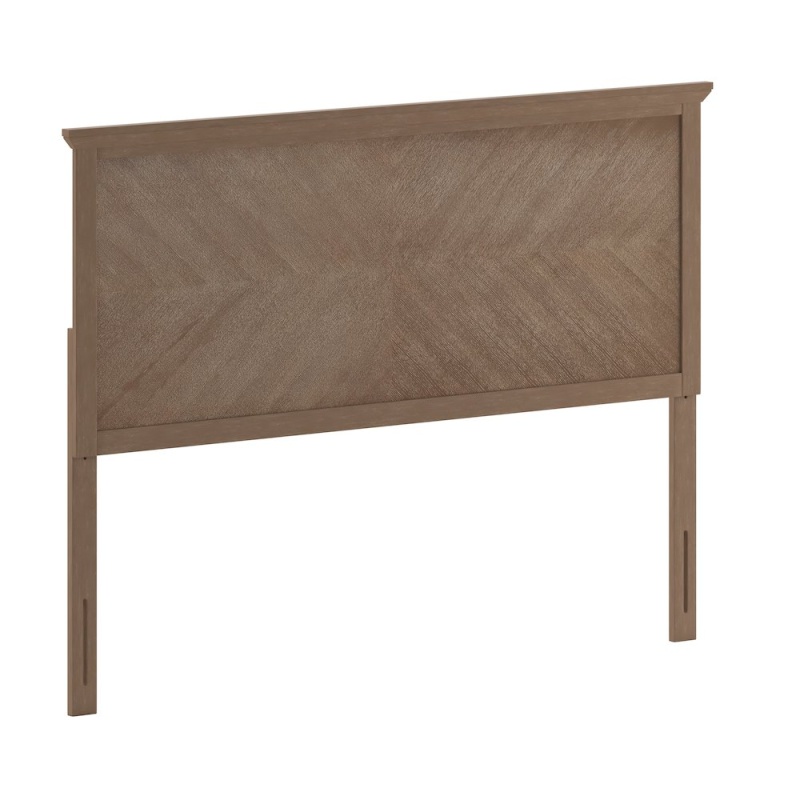 Contemporary Queen Size Herringbone Pattern Headboard