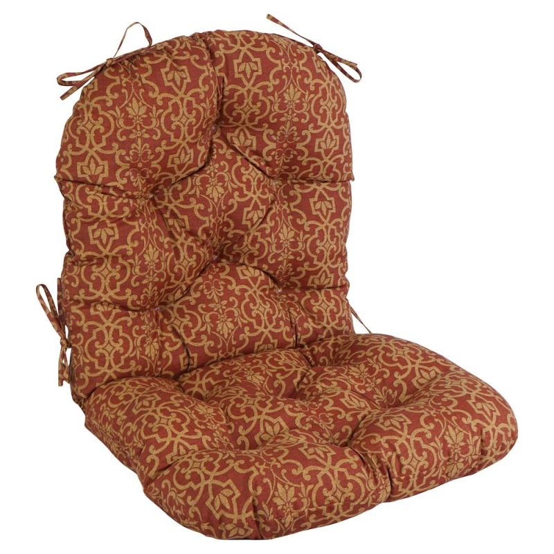 48-Inch By 24-Inch Patterned Outdoor Swivel Rocker Cushion