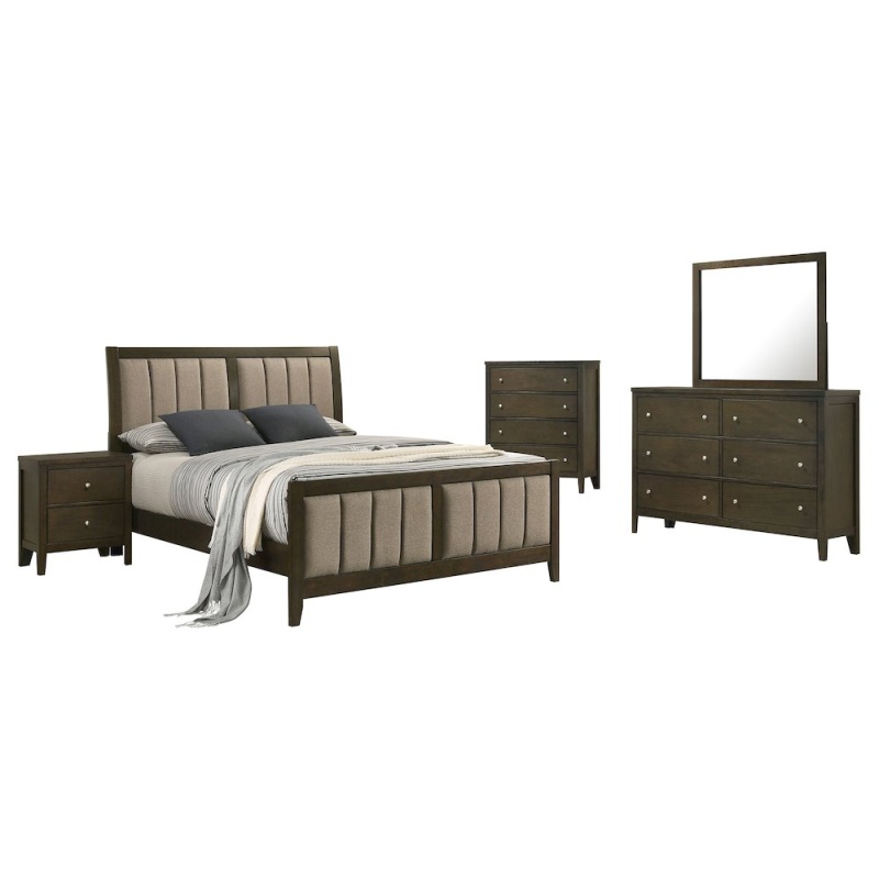 Wilkes 5-Piece Eastern King Bedroom Set Dark Cocoa
