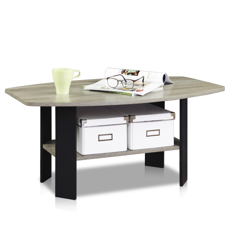 Simple Design Coffee Table, Oak Grey/Black