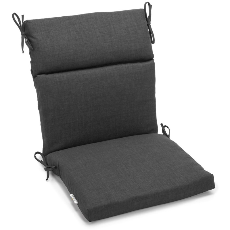 20-Inch By 42-Inch Spun Polyester Solid Outdoor Squared Seat/ Back Chair Cushion