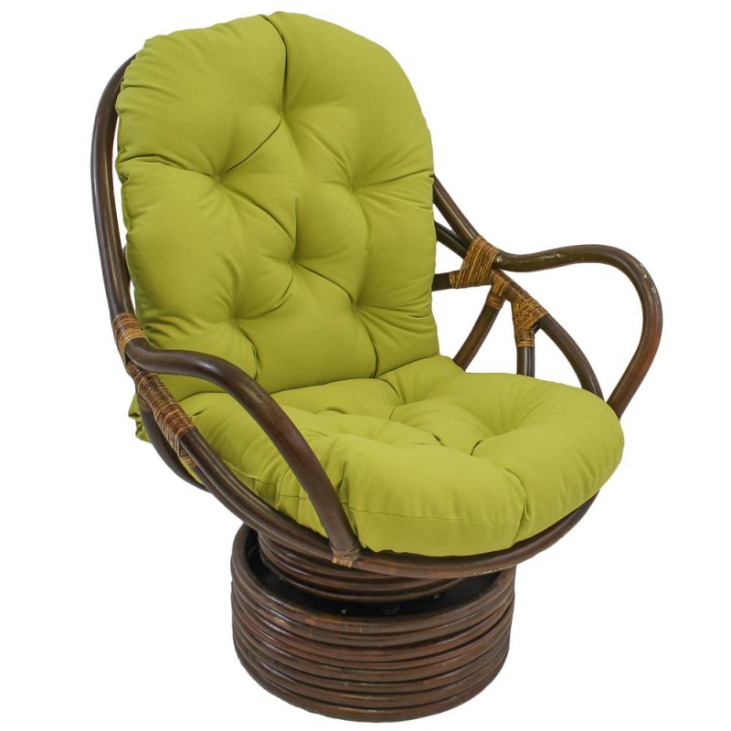 48-Inch By 24-Inch Solid Twill Swivel Rocker Cushion