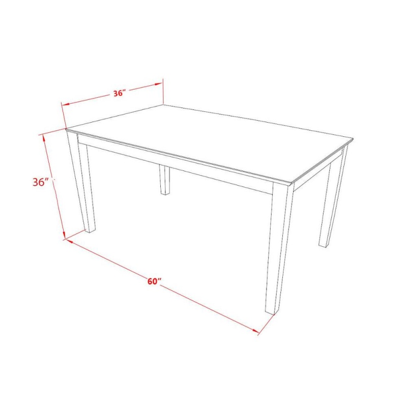 Capri Rectangular Counter Height Dining Table 36"X60"