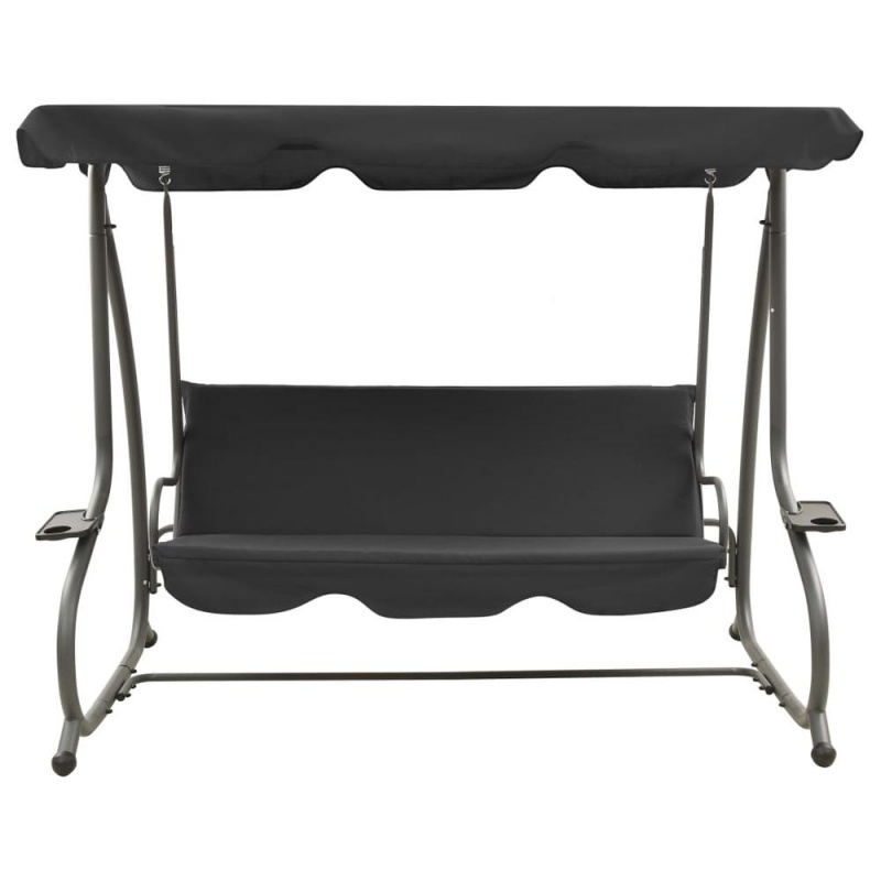 Vidaxl Outdoor Swing Bench With Canopy Anthracite 3339