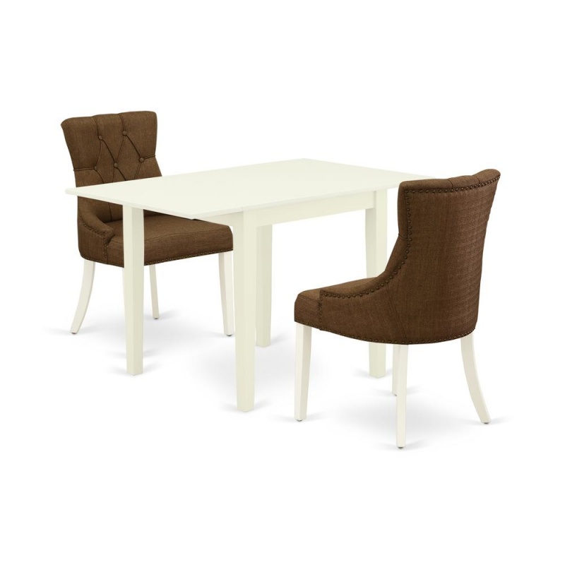 Dining Room Set Linen White, Ndfr3-Lwh-18