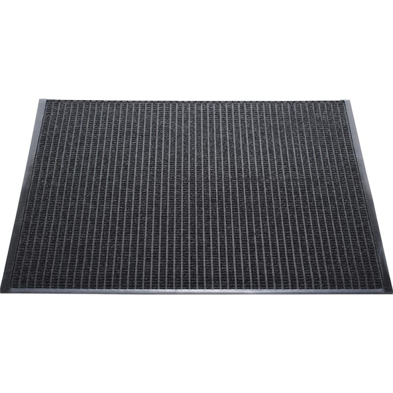 Genuine Joe Waterguard Floor Mat - Floor - 10 Ft Length X 36" Width - Rectangle - Rubber - Charcoal