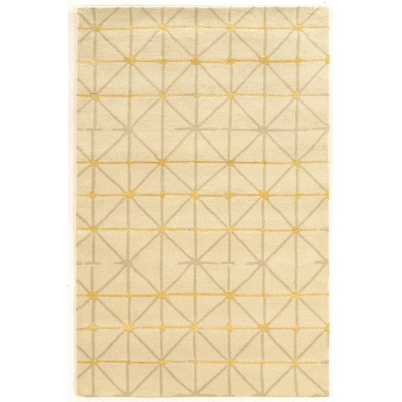 Aspire Wool Pane Ivory & Grey 8X11 Rug