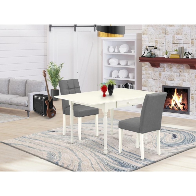 3 Piece Kitchen Table Set Consists A Mid-Century Dining Table