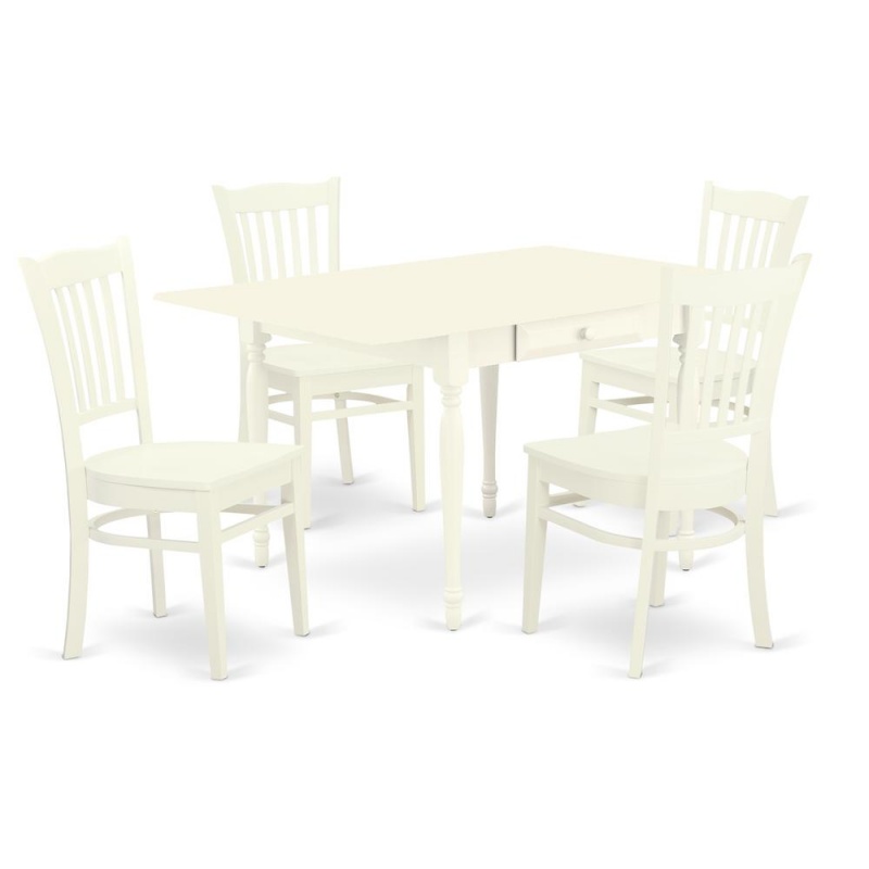 Dining Room Set Linen White, Mzgr5-Lwh-w