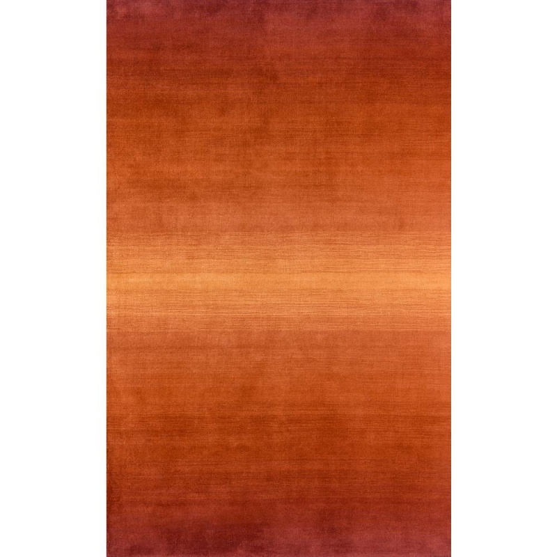 Contemporary Rectangle Area Rug, Paprika, 9'6" x 13'6"
