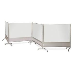 Mobile Dry-Erase Double-Sided Partition - 76" (6.3 Ft) W X 74" (6.2 Ft) h