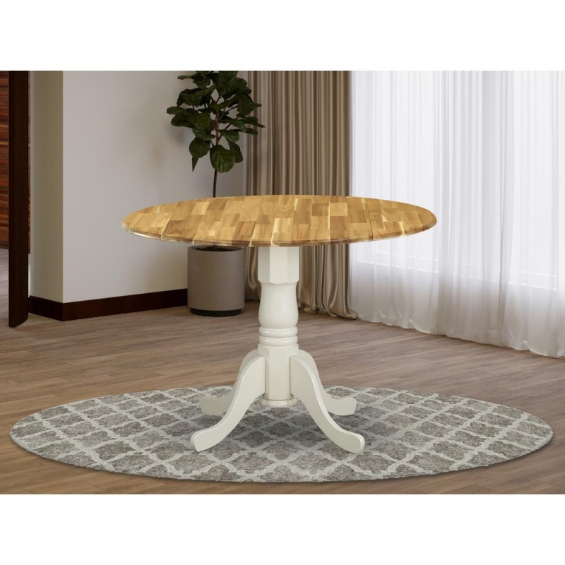 Dining Table Natural & Linen White