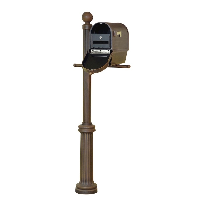 Curbside Mailbox With Newspaper Tube, Front Address Numbers, Locking Insert