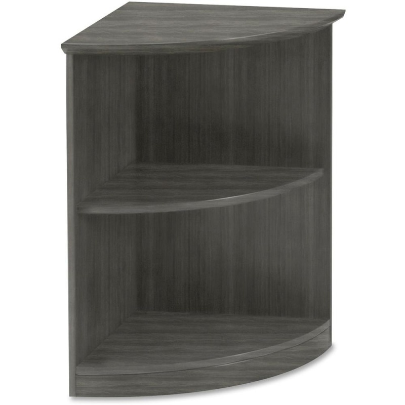 Mayline Medina - Open 1/4-Round Bookcase - 1" Thickness Shelf, 29.5" Height X 20" Width X 20" Depth Bookshelf - 2 Shelve(S) - 1 Adjustable Shelf(Ves) - Finish: Gray Steel Laminate - Leveler, Stain Res
