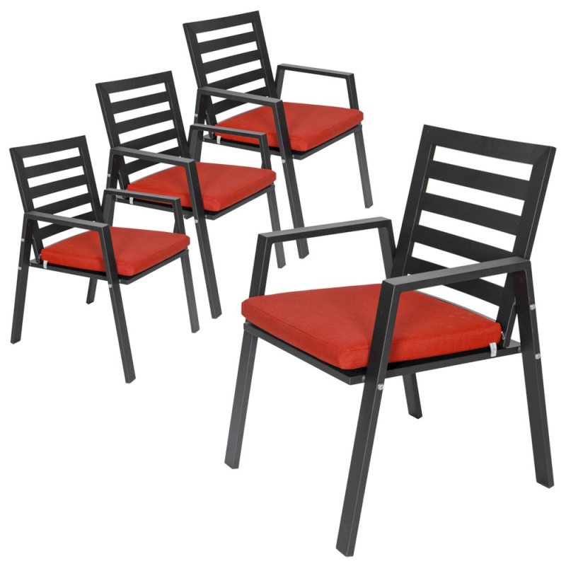 Chelsea Modern Patio Dining Armchair Set of 4