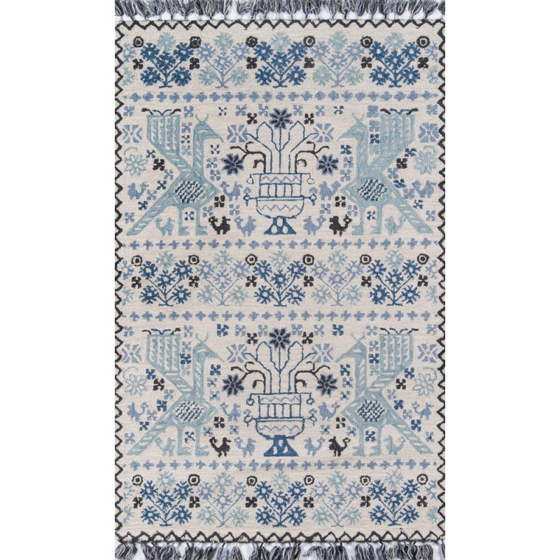 Transitional Rectangle Area Rug, Blue, 5' X 8'