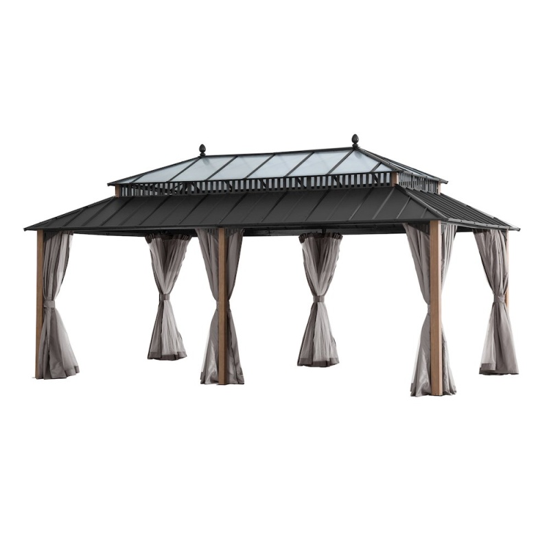 20 Ft x 12 Ft Aluminum Hardtop Gazebo