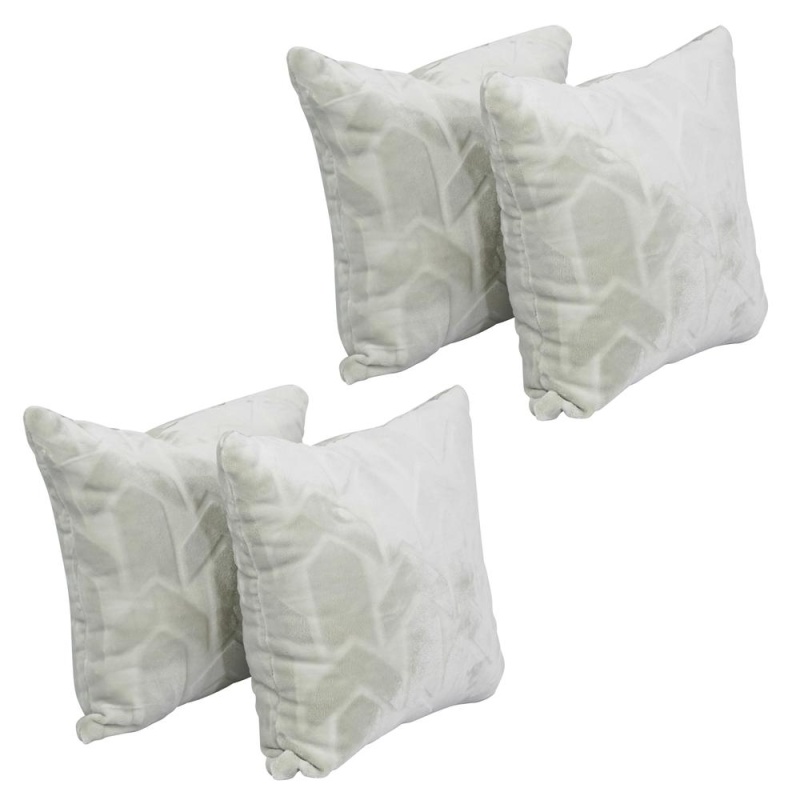 17-Inch Jacquard Throw Pillows With Inserts (Set Of 4) 9910-S4-Id-151