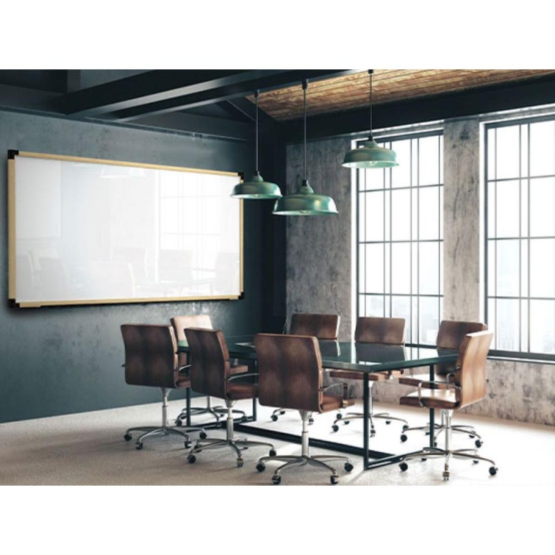 Ghent Prest Wall Whiteboard, Magnetic, Natural Oak Frame, 3'H X 6'w