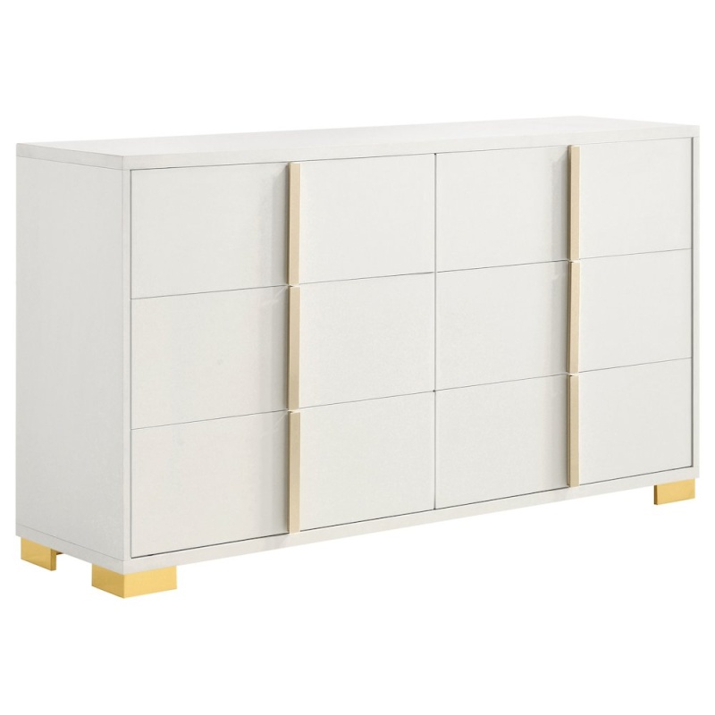 Marceline 6-Drawer Dresser White