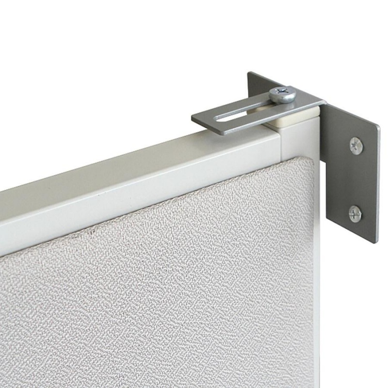Lorell Panel Wall Brackets - 2.5" Width X 3.8" Depth X 2.5" Height - Aluminum - Aluminum