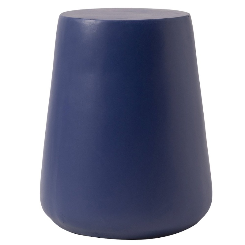Modern Side End Table Glint Series in Sapphire Blue