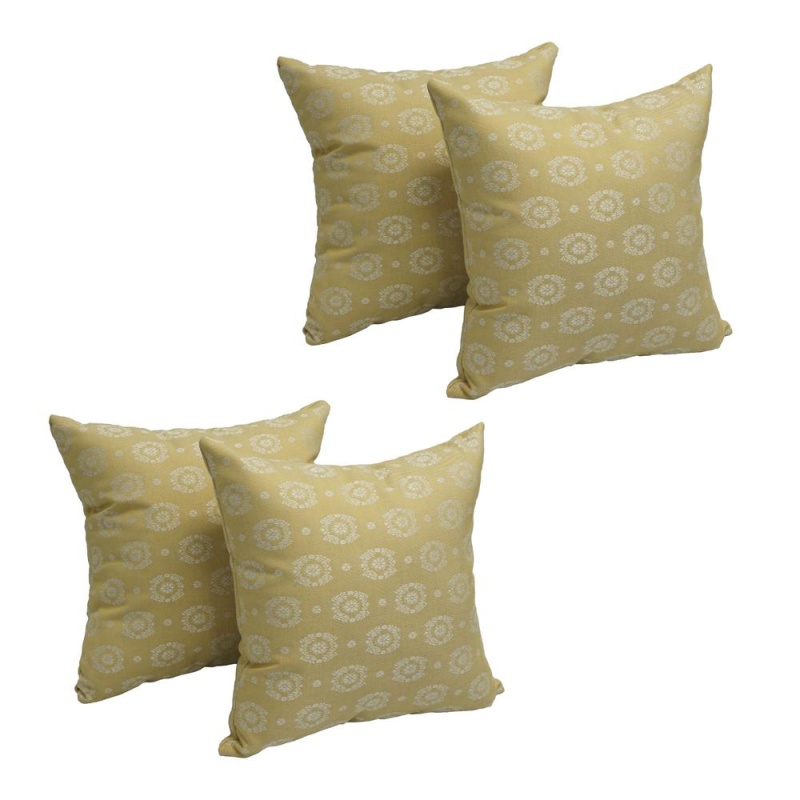 17-Inch Jacquard Throw Pillows With Inserts (Set of 4)