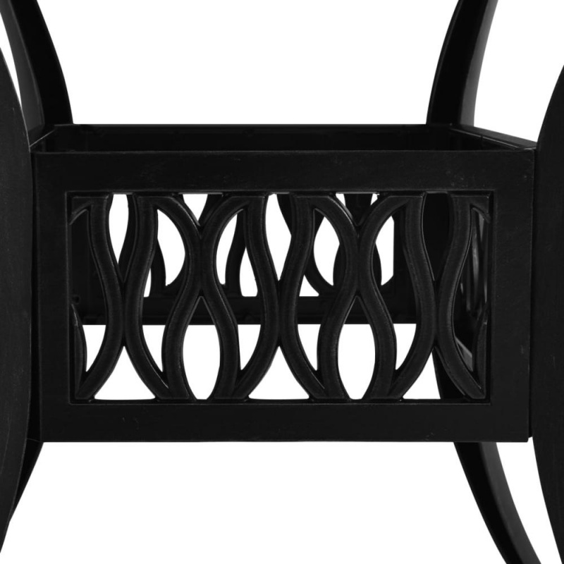 Vidaxl Garden Table Black 35.4"X35.4"X28.7" Cast Aluminum 5589