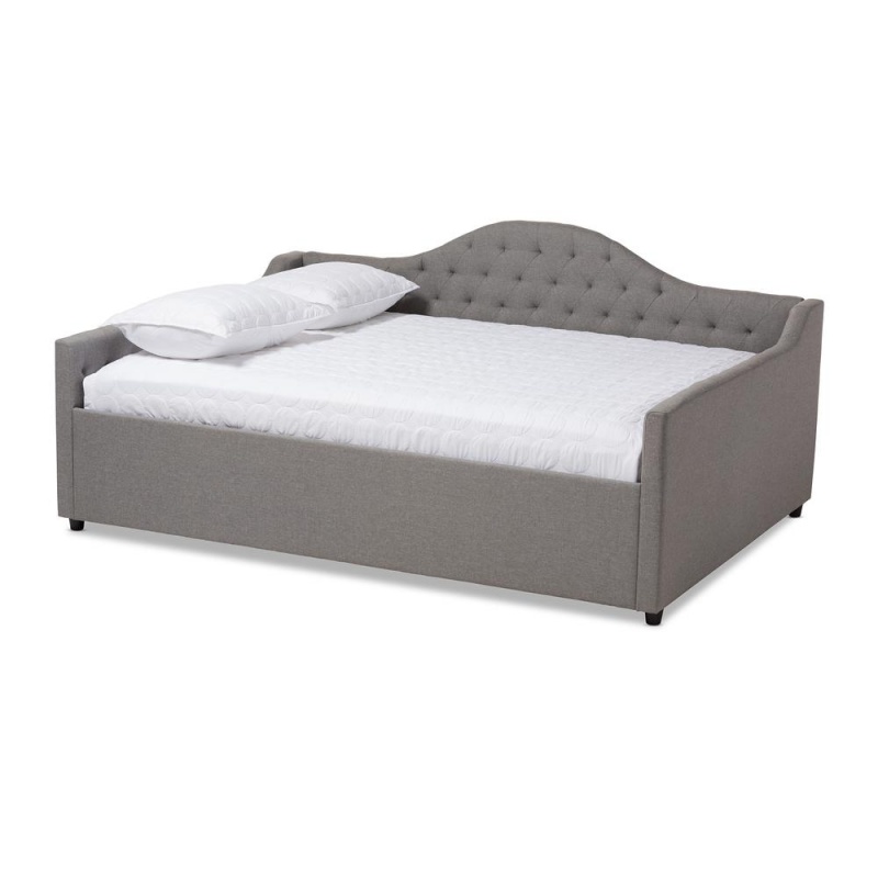 Eliza Modern And Contemporary Grey Fabric Upholstered Full Size Daybed