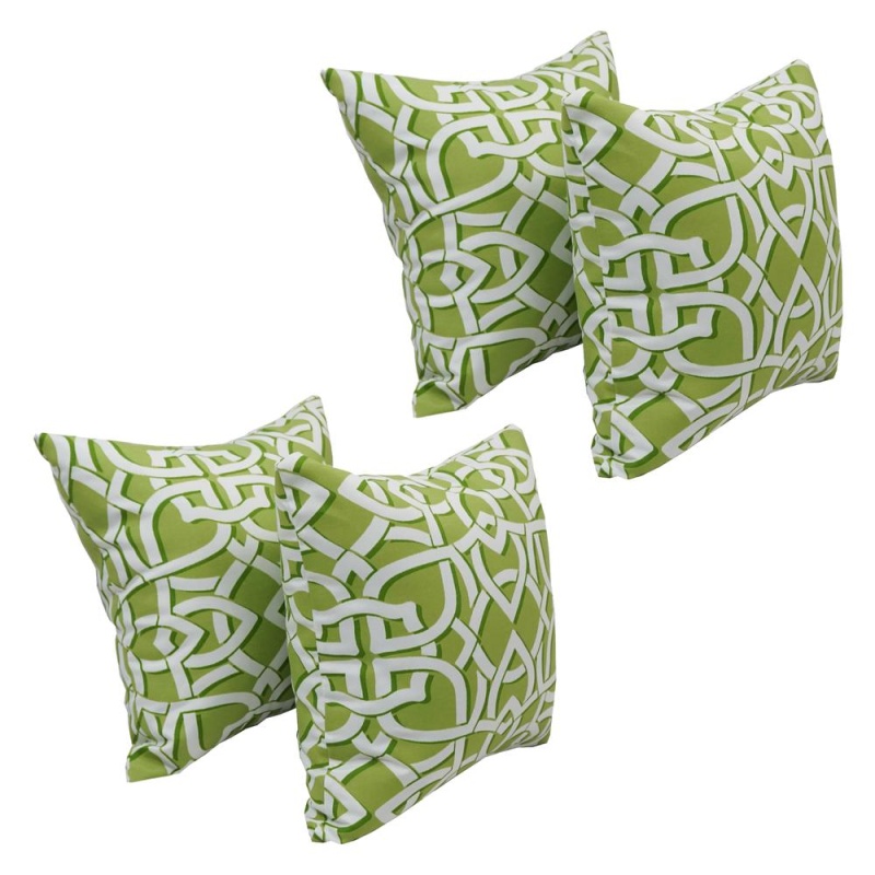 17-Inch Square Polyester Outdoor Throw Pillows (Set of 4)