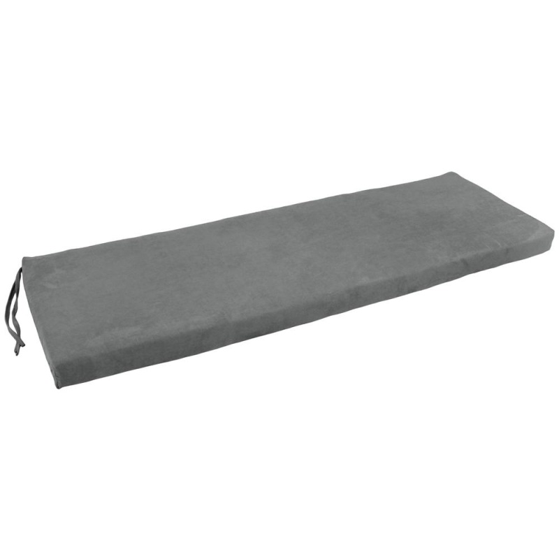 57-Inch By 19-Inch Solid Microsuede Bench Cushion 957X19-Ms-Gy