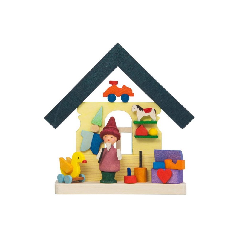 Graupner Ornament - House With Elf And Toys