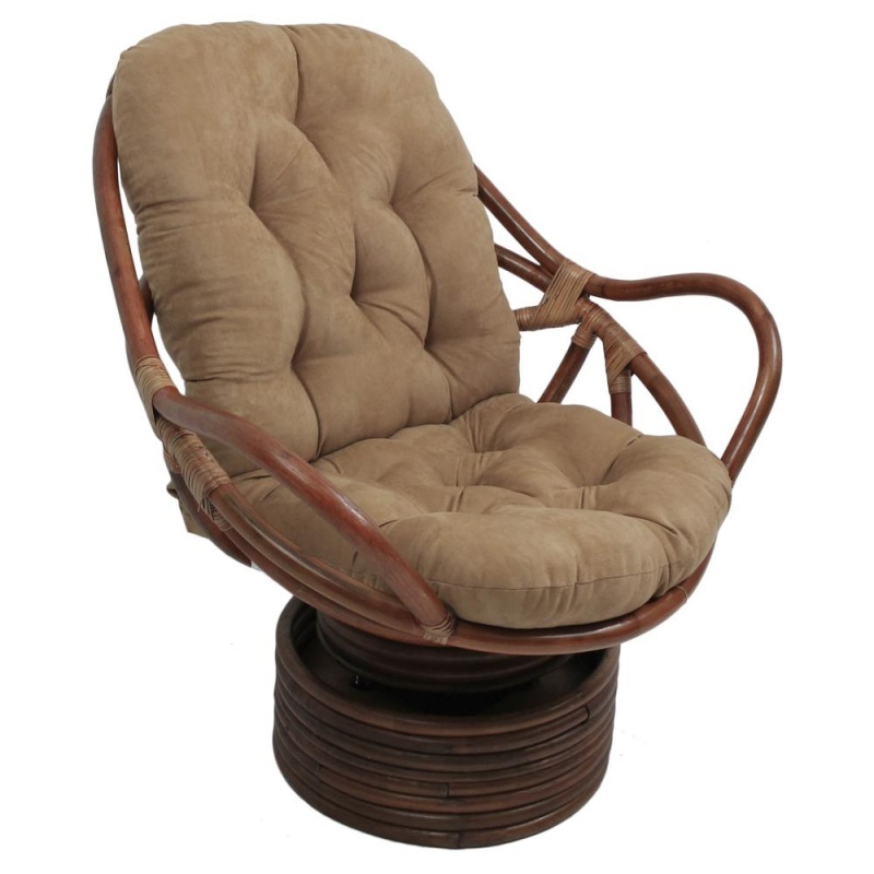 48-Inch By 24-Inch Solid Micro Suede Swivel Rocker Cushion