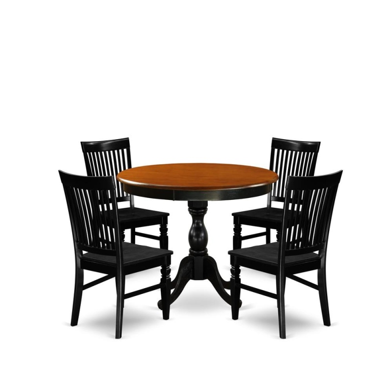 5-Piece Dining Room Table Set with 4 Chairs