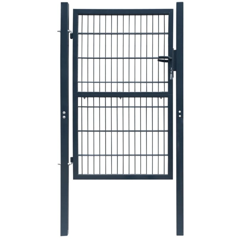 Vidaxl Fence Gate Steel 40.6"X98.4" Anthracite